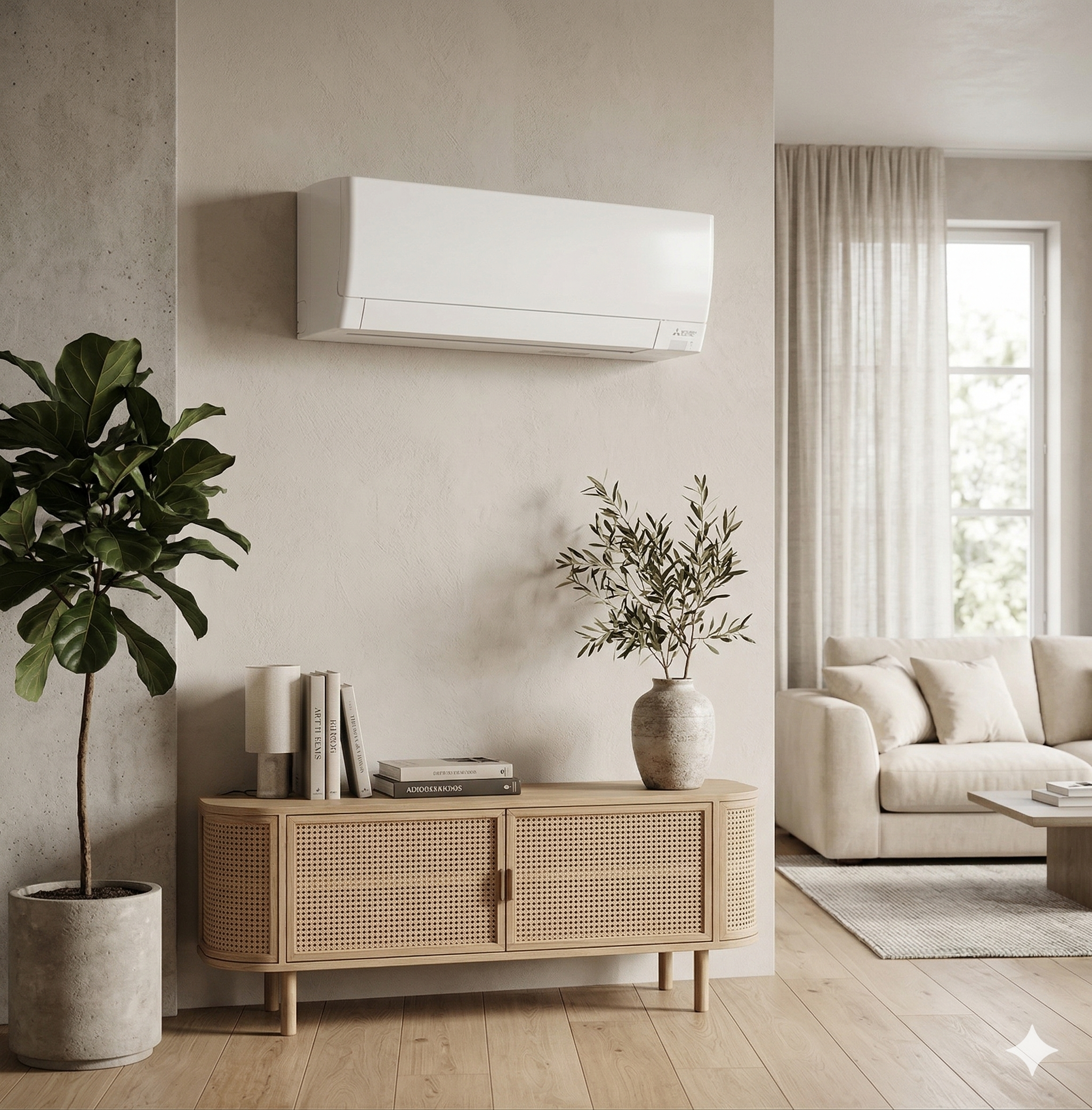 Klimaanlage in modernem Wohnzimmer